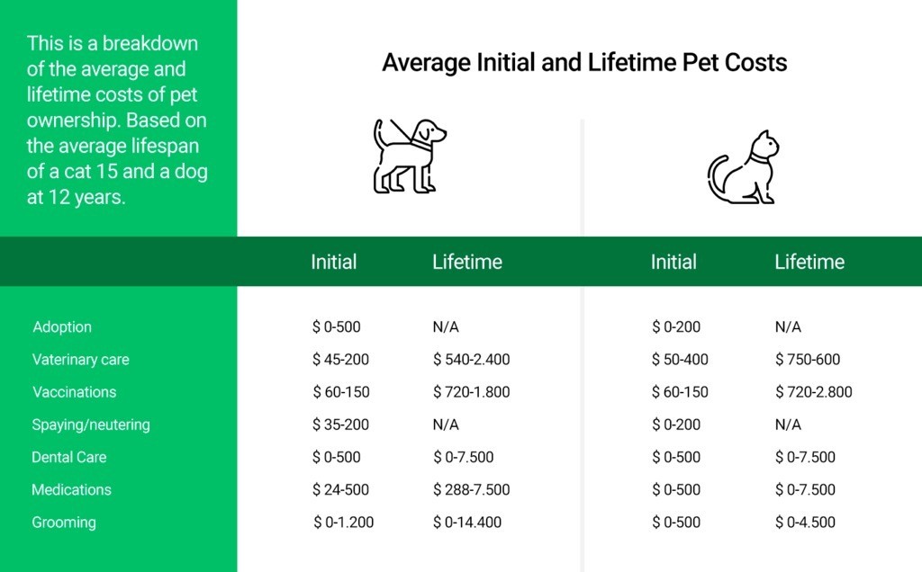 Looking at the numbers average initial and lifetime pet cost