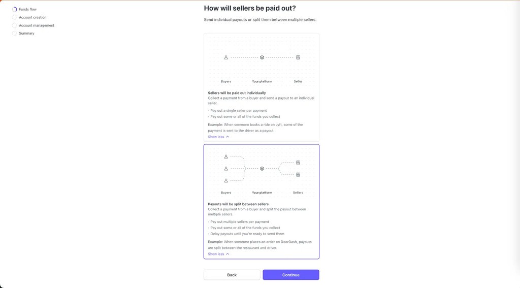 step four select the seller payout method
