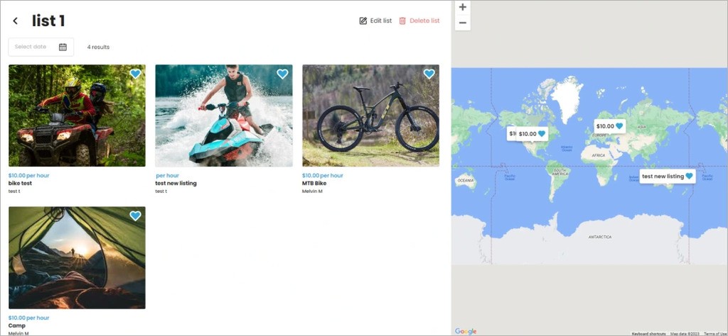 available favorite listings