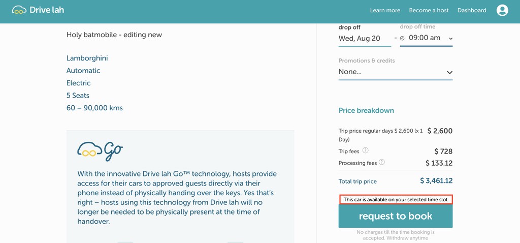drive lah booking system case study