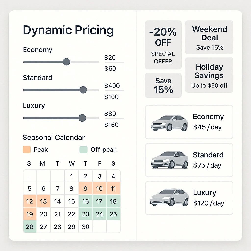 dynamic pricing in a car rental booking system